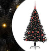 Vidaxl kunstmatig voorverlicht kerstboom met 150 led zwart 120 cm pvc