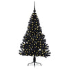 Vidaxl kunstmatig voorverlicht kerstboom met 150 led zwart 120 cm pvc