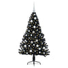 Vidaxl kunstmatig voorverlicht kerstboom met 150 led zwart 120 cm pvc