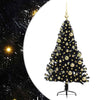 Vidaxl kunstmatig voorverlicht kerstboom met 150 led zwart 120 cm pvc