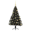 Vidaxl kunstmatig voorverlicht kerstboom met 150 led zwart 120 cm pvc