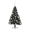 Vidaxl kunstmatig voorverlicht kerstboom met 150 led zwart 120 cm pvc