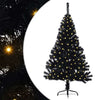 Vidaxl kunstmatig voorverlicht kerstboom met 150 led zwart 150 cm pvc