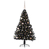 Vidaxl kunstmatig voorverlicht kerstboom met 150 led zwart 150 cm pvc