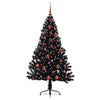 Vidaxl kunstmatig voorverlicht kerstboom met 150 led zwart 150 cm pvc
