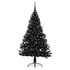Vidaxl kunstmatig voorverlicht kerstboom met 150 led zwart 150 cm pvc