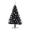 Vidaxl kunstmatig voorverlicht kerstboom met 150 led zwart 150 cm pvc