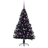 Vidaxl kunstmatig voorverlicht kerstboom met 150 led zwart 150 cm pvc