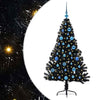 Vidaxl kunstmatig voorverlicht kerstboom met 150 led zwart 150 cm pvc
