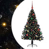 Vidaxl kunstmatig voorverlicht kerstboom met 150 led zwart 150 cm pvc