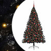 Vidaxl kunstmatig voorverlicht kerstboom met 300 led zwart 180 cm pvc