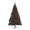 Vidaxl kunstmatig voorverlicht kerstboom met 300 led zwart 180 cm pvc