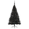 Vidaxl kunstmatig voorverlicht kerstboom met 300 led zwart 180 cm pvc