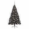 Vidaxl kunstmatig voorverlicht kerstboom met 300 led zwart 180 cm pvc