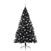 Vidaxl kunstmatig voorverlicht kerstboom met 300 led zwart 180 cm pvc