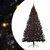 Vidaxl kunstmatig voorverlicht kerstboom met 300 led zwart 210 cm pvc
