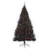 Vidaxl kunstmatig voorverlicht kerstboom met 300 led zwart 210 cm pvc