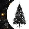 Vidaxl kunstmatig voorverlicht kerstboom met 300 led zwart 210 cm pvc