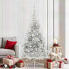 Vidaxl kunstmatig voorverlicht kerstboom met 300 led zilver 210 cm pet