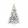 Vidaxl kunstmatig voorverlicht kerstboom met 300 led zilver 210 cm pet