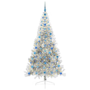 Vidaxl kunstmatig voorverlicht kerstboom met 300 led zilver 210 cm pet - afbeelding 3
