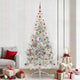Vidaxl kunstmatig voorverlicht kerstboom met 300 led zilver 240 cm pet
