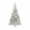 Vidaxl kunstmatig voorverlicht kerstboom met 300 led zilver 240 cm pet