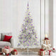 Vidaxl kunstmatig voorverlicht kerstboom met 300 led zilver 240 cm pet
