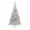 Vidaxl kunstmatig voorverlicht kerstboom met 300 led zilver 240 cm pet