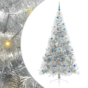 Vidaxl kunstmatig voorverlicht kerstboom met 300 led zilver 240 cm pet - afbeelding 2