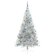 Vidaxl kunstmatig voorverlicht kerstboom met 300 led zilver 240 cm pet - afbeelding 3