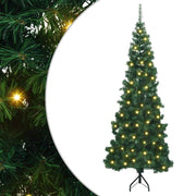 Vidaxl hoek kunstkerstboom met 300 led groen 180 cm pvc en metaal - afbeelding 1