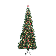 Vidaxl hoek kunstkerstboom met 300 led groen 180 cm pvc en metaal - afbeelding 3