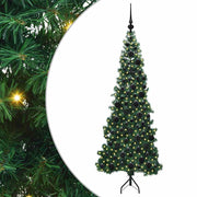 Vidaxl hoek kunstkerstboom met 300 led groen 180 cm pvc en metaal - afbeelding 2