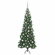 Vidaxl hoek kunstkerstboom groen 180 cm pvc en metaal - afbeelding 3