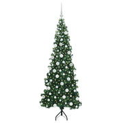 Vidaxl hoek kunstkerstboom met 300 led groen 180 cm pvc en metaal - afbeelding 3