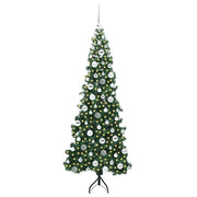 Vidaxl hoek kunstkerstboom met 300 led groen 180 cm pvc en metaal - afbeelding 3