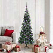 Vidaxl hoek kunstkerstboom met 300 led groen 180 cm pvc en metaal - afbeelding 1