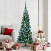 Vidaxl hoek kunstkerstboom met 300 led groen 180 cm pvc en metaal - afbeelding 1