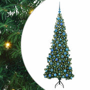 Vidaxl hoek kunstkerstboom met 300 led groen 180 cm pvc en metaal - afbeelding 2