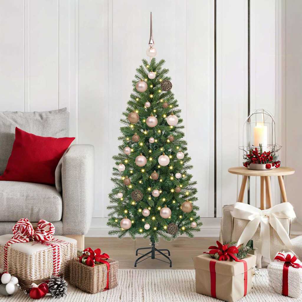 Vidaxl kunstkerstboom met 150 led met standaard groen 120 cm pe en pvc