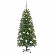 Vidaxl kunstkerstboom met 150 led met standaard groen 150 cm pe en pvc - afbeelding 3