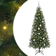 Vidaxl kunstkerstboom groen 210 cm pe en pvc - afbeelding 2
