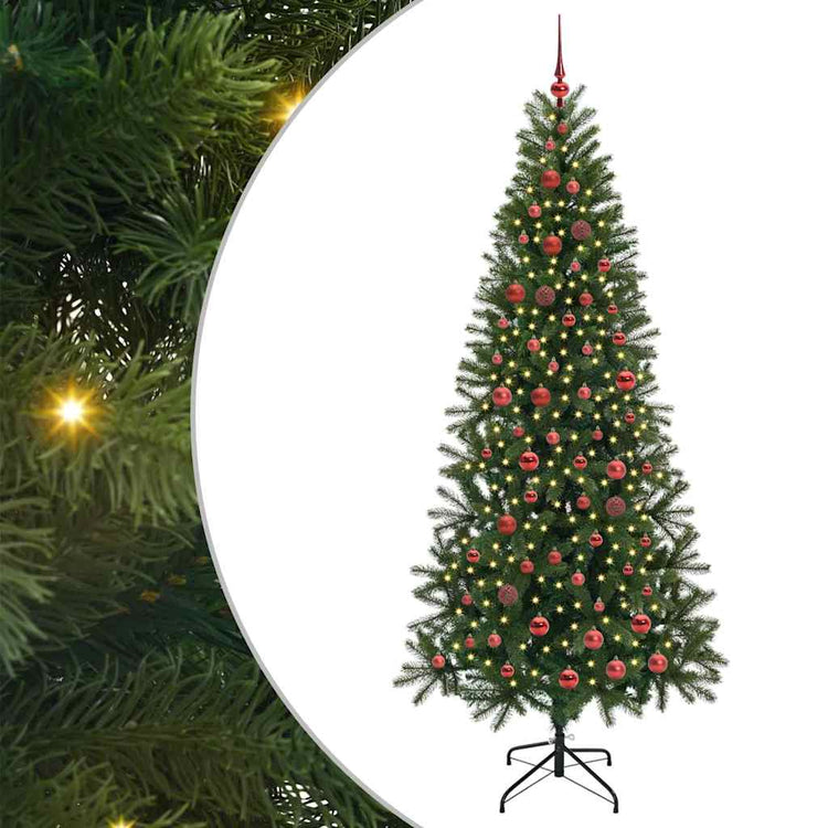 Vidaxl kunstkerstboom groen 210 cm pe en pvc