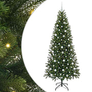 Vidaxl kunstkerstboom groen 210 cm pe en pvc - afbeelding 2