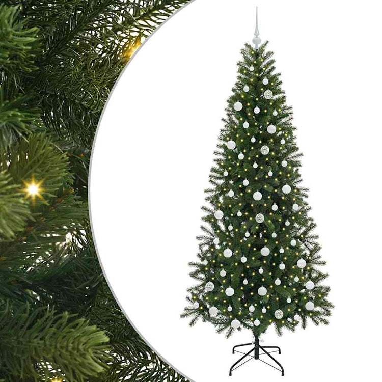 Vidaxl kunstkerstboom groen 210 cm pe en pvc