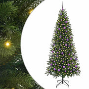 Vidaxl kunstkerstboom groen 210 cm pe en pvc - afbeelding 2