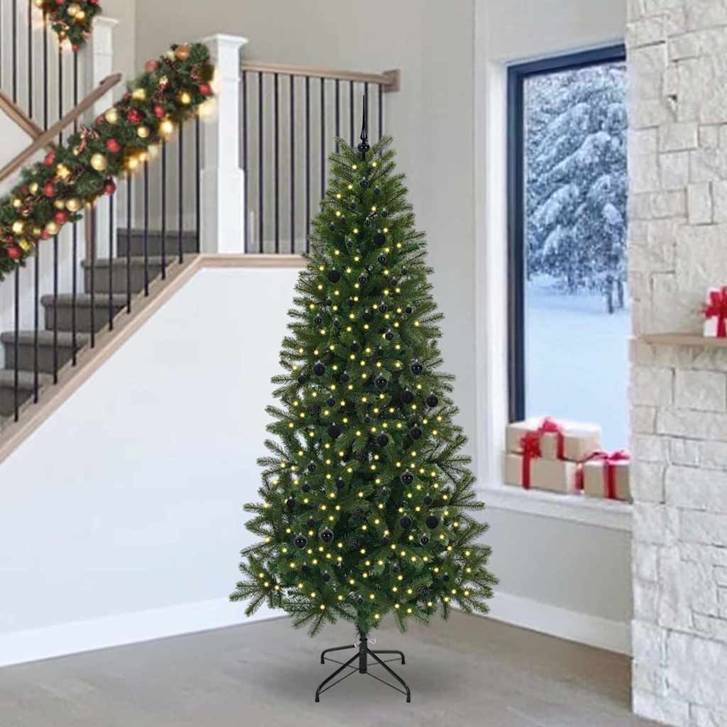 Vidaxl kunstkerstboom groen 240 cm pe en pvc