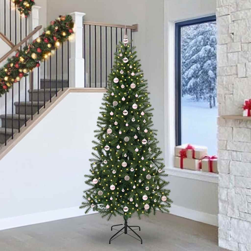 Vidaxl kunstkerstboom groen 240 cm pe en pvc