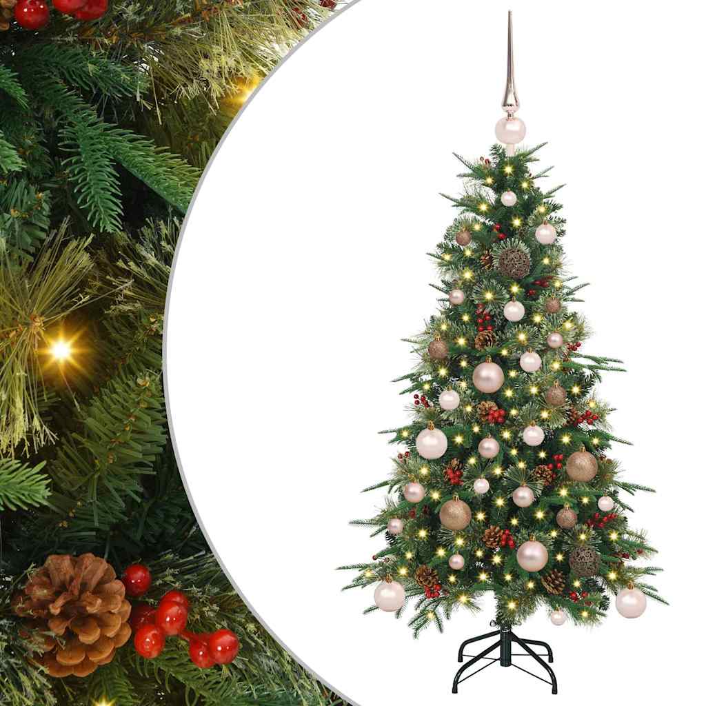 Vidaxl kunstmatige inklapbare kerstboom groen 120 cm pe en pvc